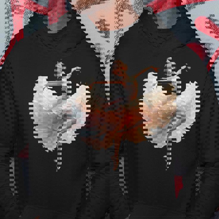 美しいバレリーナガール ダンシングバレエ水彩画 パーカー 面白い贈り物