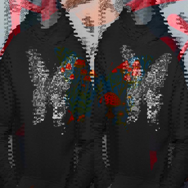 美的シルエット きのこ コッタグコア バタフライ パーカー 面白い贈り物