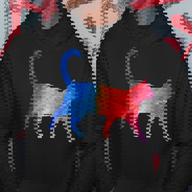 美的シルエット芸術的水彩猫 パーカー 面白い贈り物