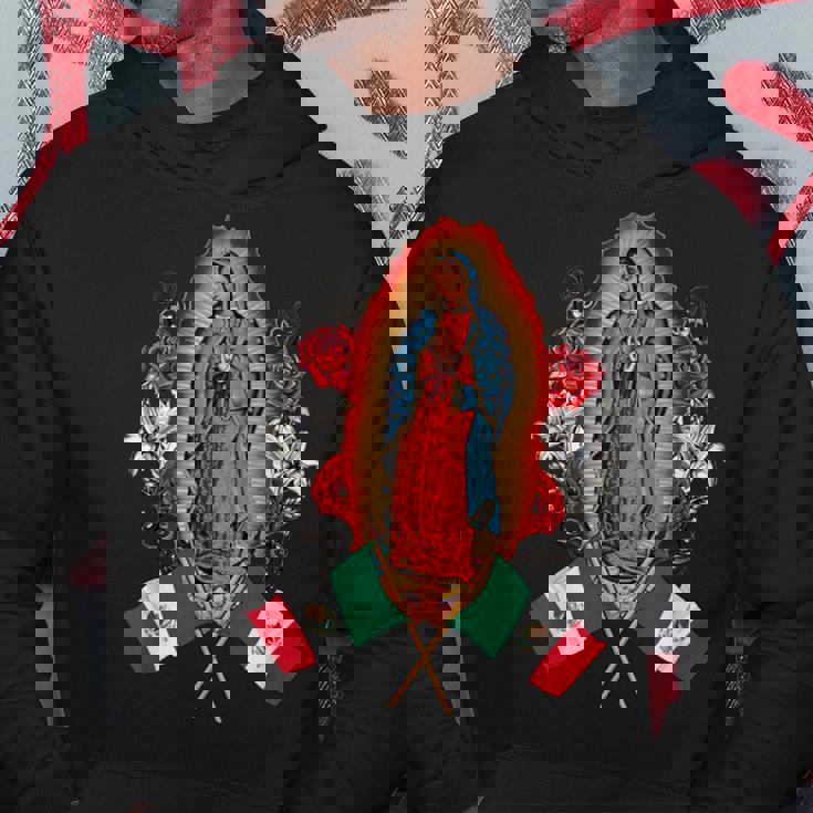 聖母マリア メキシコ国旗 聖母マリア グアダルーペ パーカー 面白い贈り物