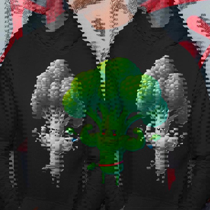 腹筋付き筋肉ブロッコリー パーカー 面白い贈り物