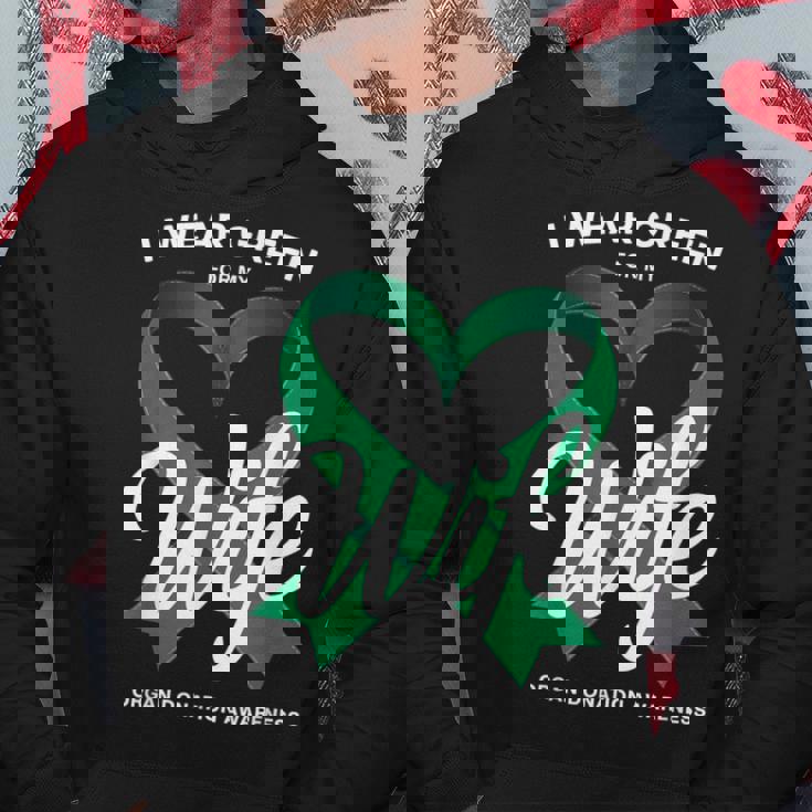 臓器提供者 グリーンリボン 臓器提供啓発 パーカー 面白い贈り物