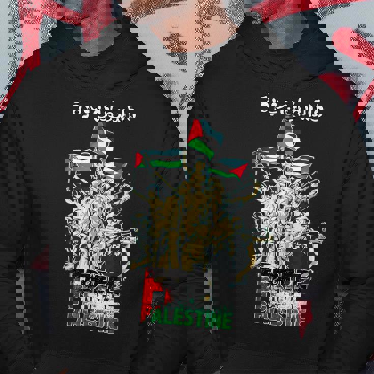 自由パレスチナガザパレスチナ国旗 アラビア語 パーカー 面白い贈り物
