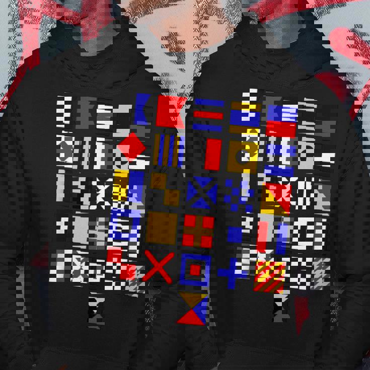 航海旗 アルファベット 国際海上信号旗 パーカー 面白い贈り物