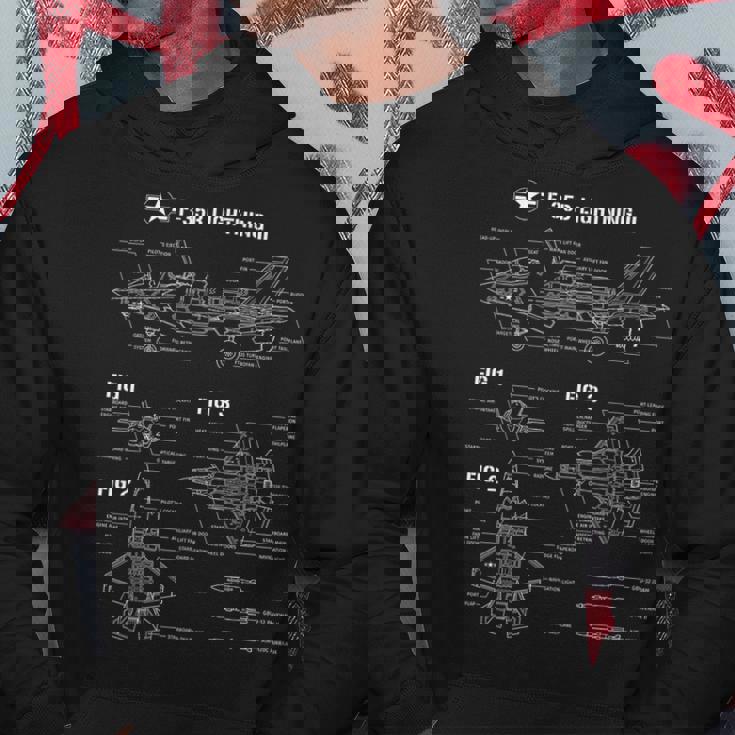 航空機ステルス戦闘機 F35 ライトニングの設計図 パーカー 面白い贈り物