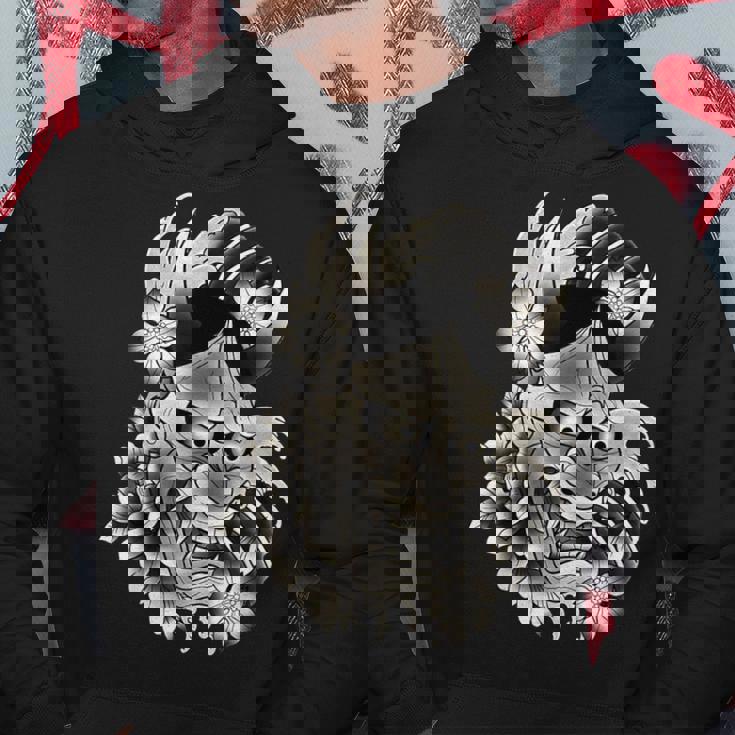 般若マスク 日本語 タトゥー フラッシュ パーカー 面白い贈り物