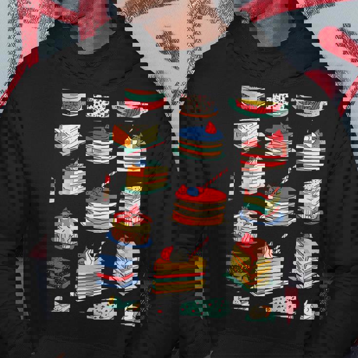 色鮮やかなケーキ柄 フーディー向け パーカー 面白い贈り物