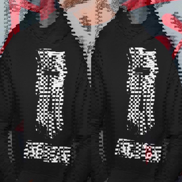 英国国教会 英国国教会 アメリカ国旗 英国国教会パトリオットデザイン パーカー 面白い贈り物