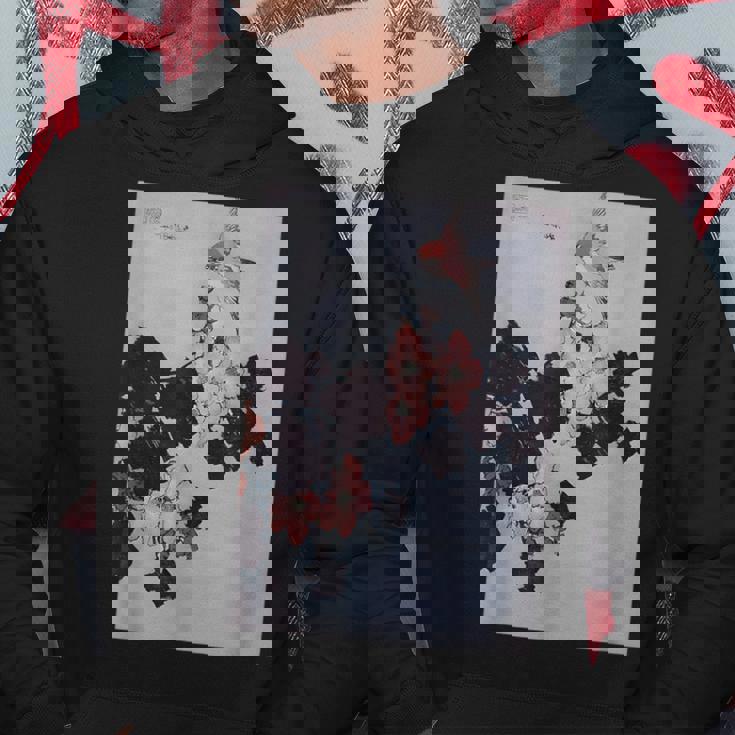 葛飾北斎作 ハイビスカスとスズメ パーカー 面白い贈り物