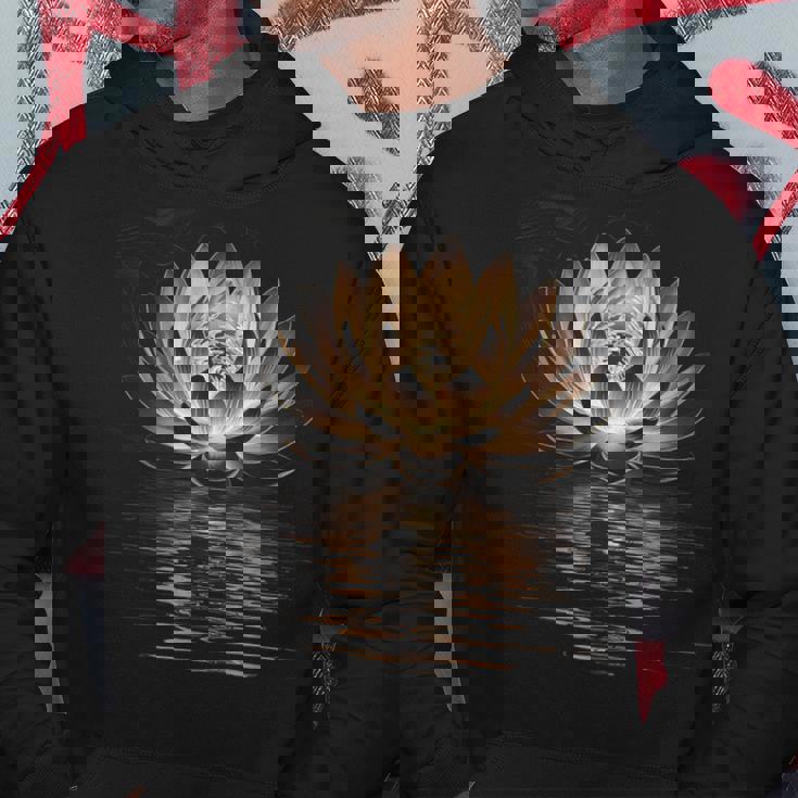 蓮の花 ヨガ 瞑想 禅 スピリチュアル オーム 仏教 ギフト パーカー 面白い贈り物