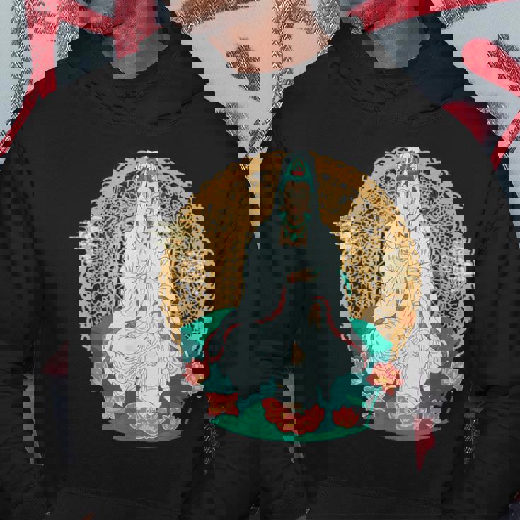 観音菩薩 観音陰仏教 アジアン仏教 パーカー 面白い贈り物