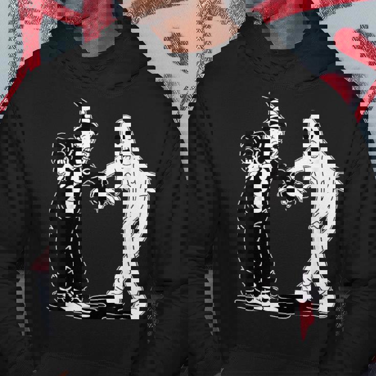 道化師のココと幽霊の踊り パーカー 面白い贈り物