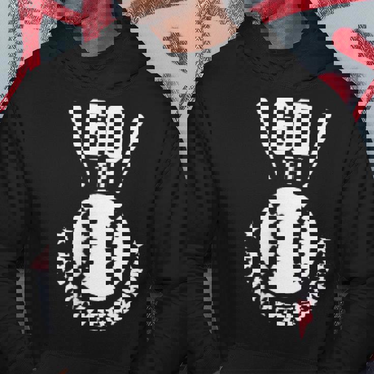 還暦祝い＆野球ファン向けプレゼント ワンポイント ゼッケン60 かっこいい【両面プリント】 パーカー 面白い贈り物