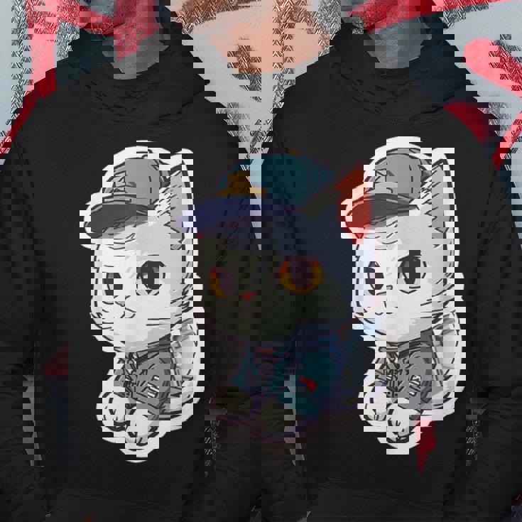 郵便配達員、Dps 配達員の猫を削除 パーカー 面白い贈り物