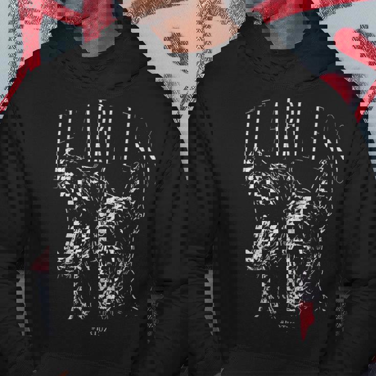 野生の犬ドーベルマンの肖像画 犬の飼い主ドーベルマン パーカー 面白い贈り物