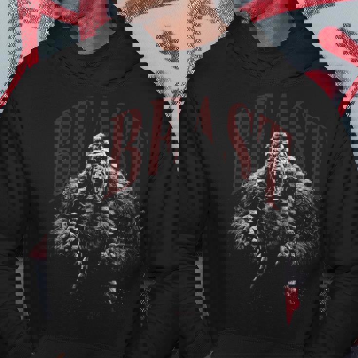 野生の落書きゴリラ王動物猿猿ゴリラ パーカー 面白い贈り物