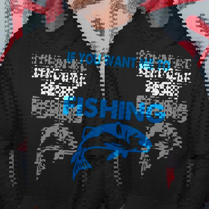 釣りについての話を聞いてほしい場合のグラフィック パーカー 面白い贈り物