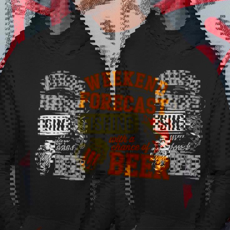 釣り人のための面白い釣りとビールの週末予報 パーカー 面白い贈り物