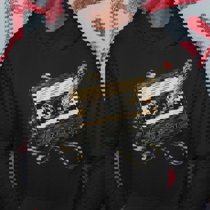 鉛筆巻き戻し付きレトロカセットテープ パーカー 面白い贈り物