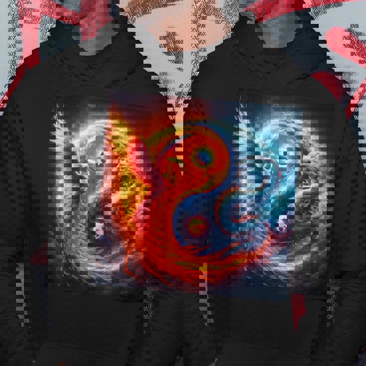 陰陽鳳凰と日本龍 パーカー 面白い贈り物