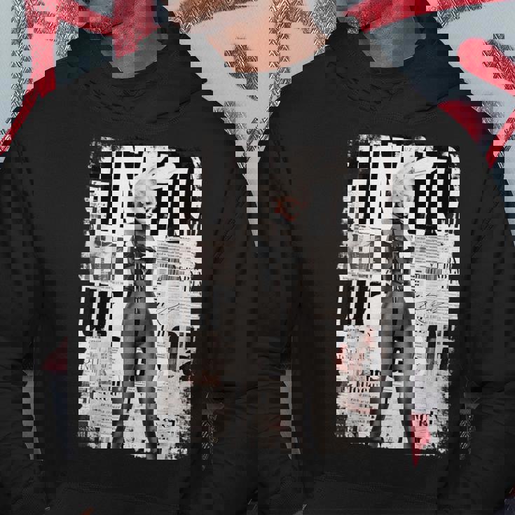 雑誌の表紙ヴィンテージガールバニーコラージュセクシーモデルピンナップ パーカー 面白い贈り物