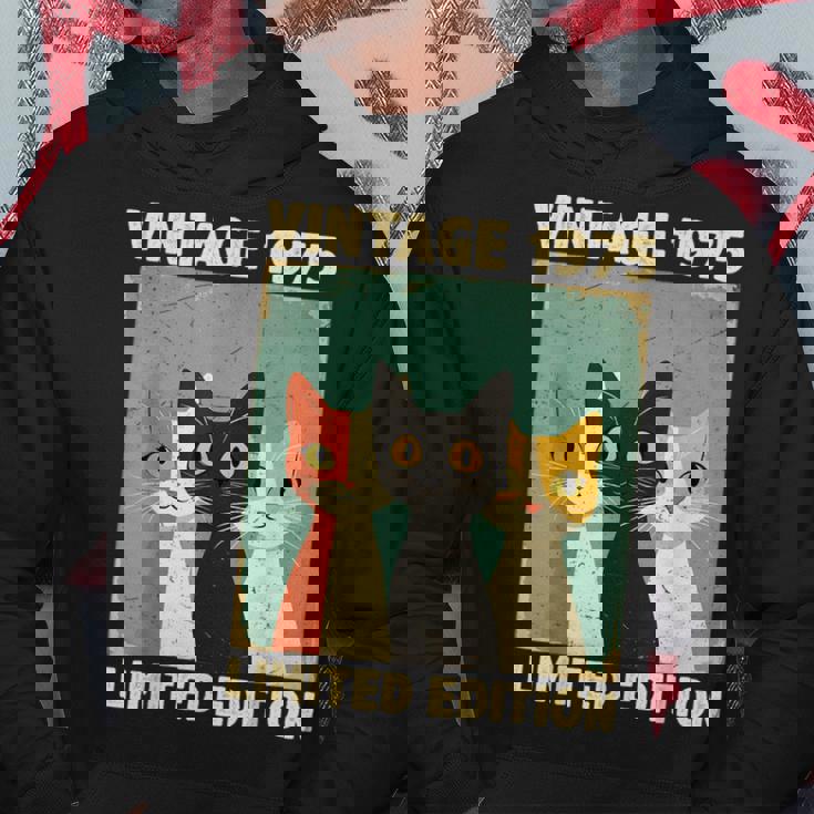 面白い 50歳 ギフト ヴィンテージ 1975 猫好き 50歳の誕生日 パーカー 面白い贈り物