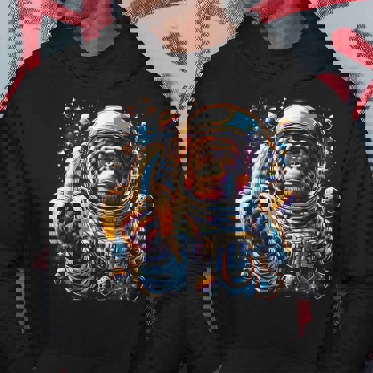 面白い サイケデリック 猿 宇宙飛行士 グラフィック メンズ パーカー 面白い贈り物