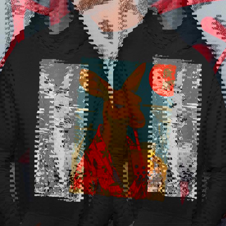 面白い バブル ボバ ティー かわいい 日本人 かわいい アニメ カンガルー。 パーカー 面白い贈り物