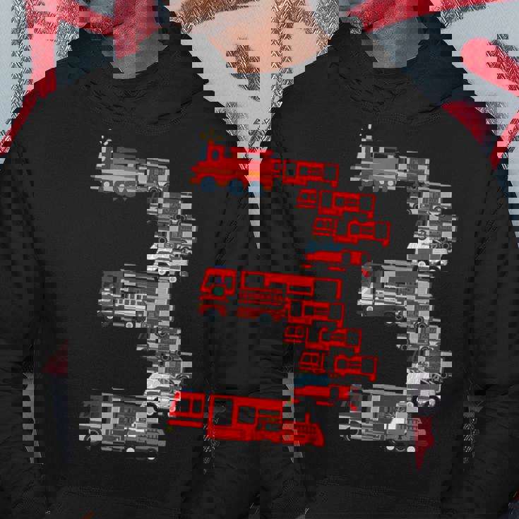 面白い3歳の幼児消防士キッズ消防車3位 パーカー 面白い贈り物