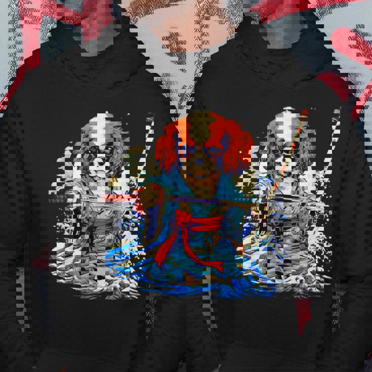 面白いtシャツ キャバリア 浮世絵 イヌ わんこ メンズ 犬好き グッズ おもしろ 面白い 服 ネタ わんこ パーカー 面白い贈り物