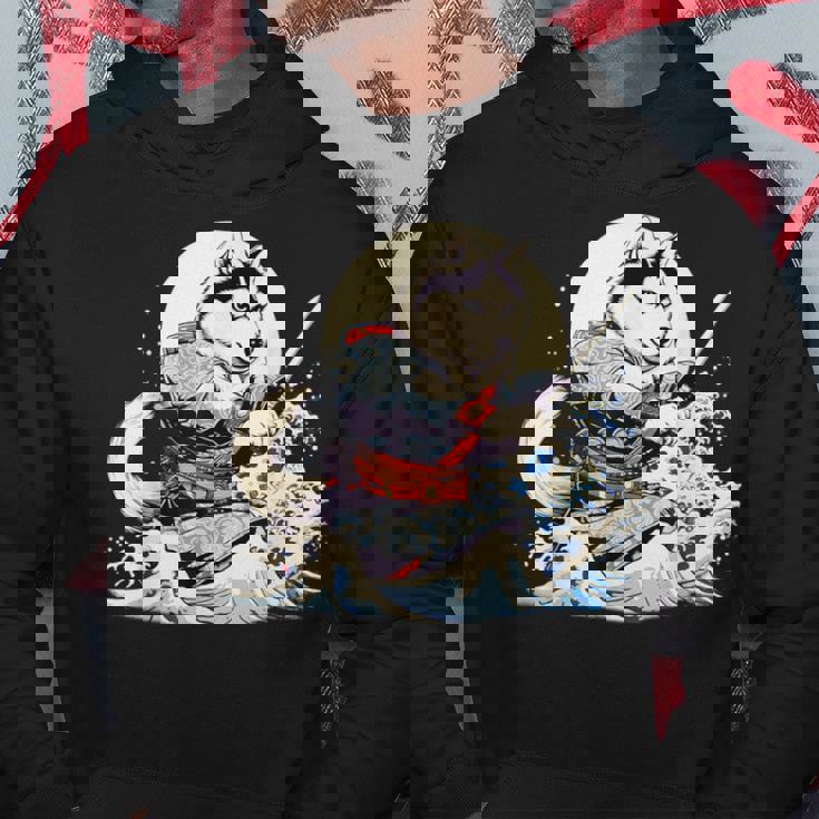 面白いtシャツ シベリアンハスキー 浮世絵 イヌ わんこ メンズ 犬好き グッズ おもしろ 面白い 服 ネタ パーカー 面白い贈り物