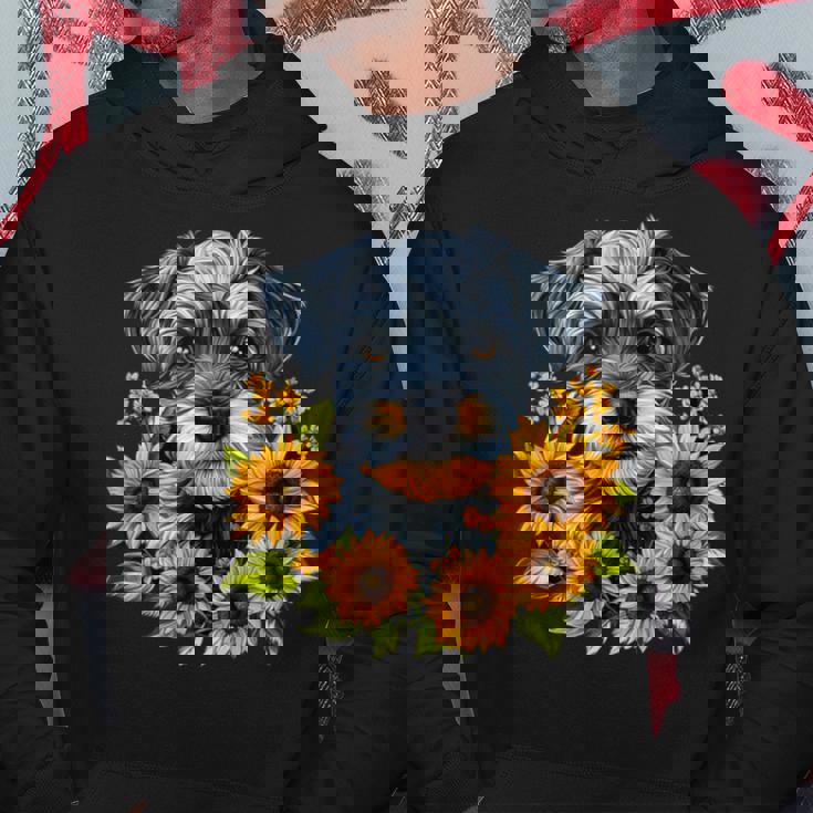 面白いtシャツ シュナウザー ひまわり イヌ メンズ 好き グッズ かわいい おもしろ 面白い 服 ネタ パーカー 面白い贈り物