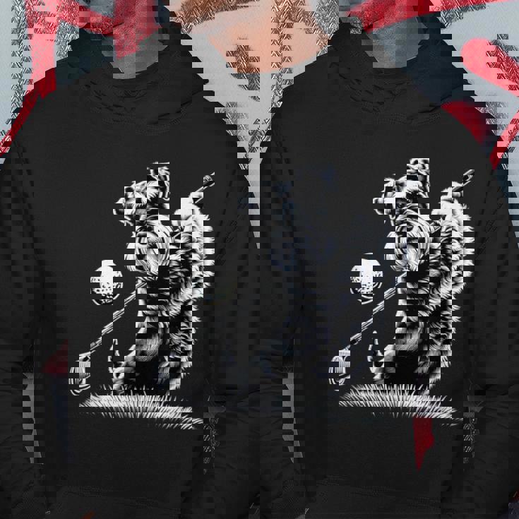 面白いtシャツ シュナウザー ゴルフ イヌ メンズ 犬好き グッズ かわいい おもしろ 面白い 服 ネタ パーカー 面白い贈り物