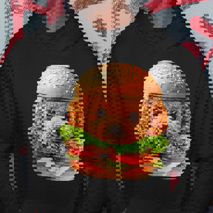 面白いtシャツ トイプードル 犬 ハンバーガー メンズ 犬好き グッズ かわいい おもしろ 面白い 服 ネタ パーカー 面白い贈り物