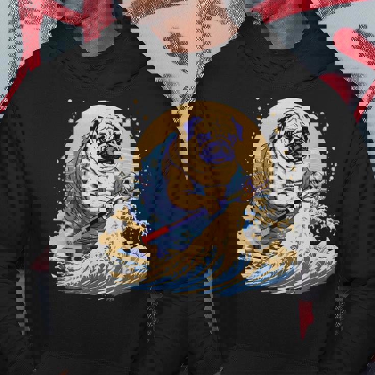 面白いtシャツ パグ 浮世絵 イヌ わんこ メンズ 犬好き グッズ おもしろ 面白い 服 ネタ わんこ パーカー 面白い贈り物