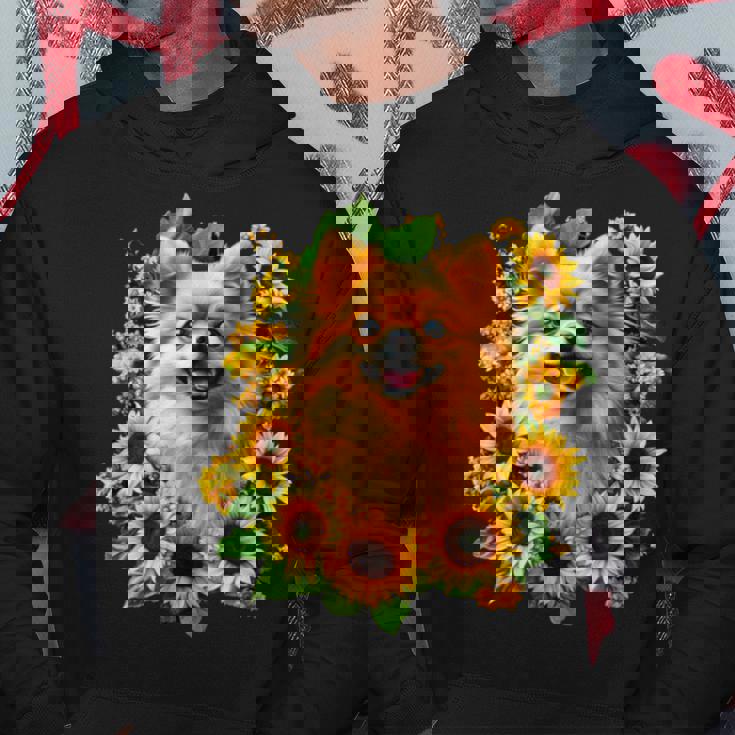 面白いtシャツ ポメラニアン ひまわり わんこ メンズ 犬好き グッズ かわいい おもしろ 面白い 服 ネタ パーカー 面白い贈り物