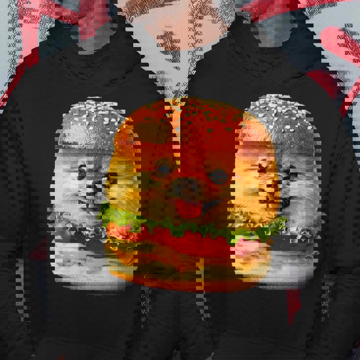 面白いtシャツ ポメラニアン 犬 ハンバーガー メンズ 犬好き グッズ かわいい おもしろ 面白い 服 ネタ パーカー 面白い贈り物