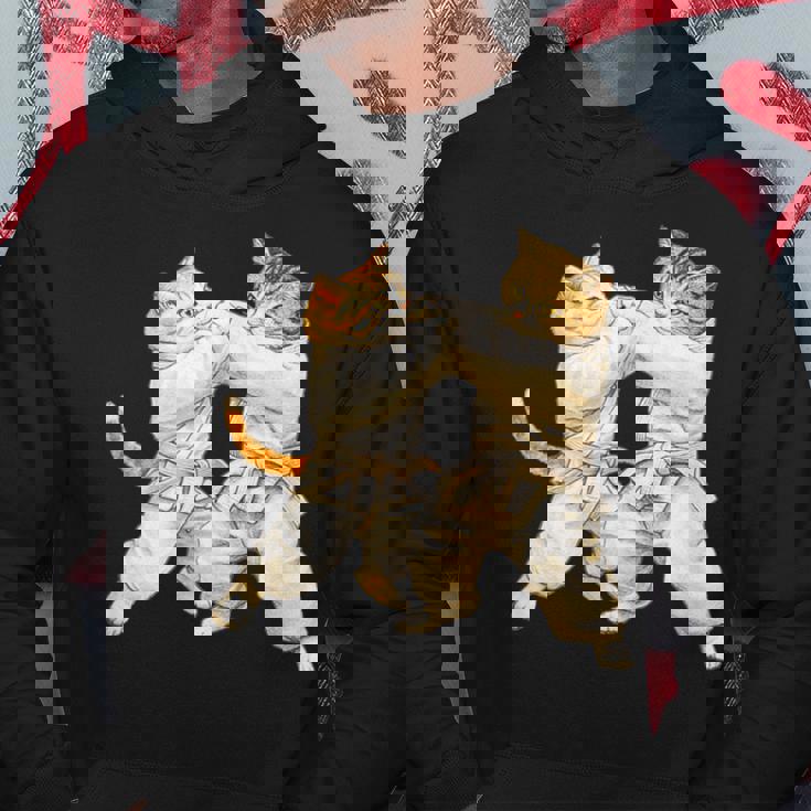 面白いtシャツ 猫 柔道 ネコ メンズ 猫好き グッズ おもしろ 面白い 服 ネタ にゃんこ 猫の下僕 柔術 パーカー 面白い贈り物