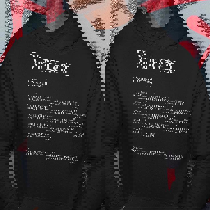 メンズ 面白いvincentの名前の意味 -Incent パーソナライズされた名前 パーカー 面白い贈り物