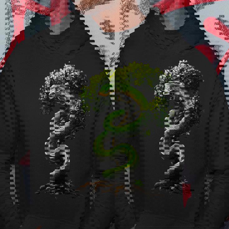 面白いグリーン ツリー パイソン愛好家ヘビ爬虫類 Green Tree Pythonnake Lover パーカー 面白い贈り物