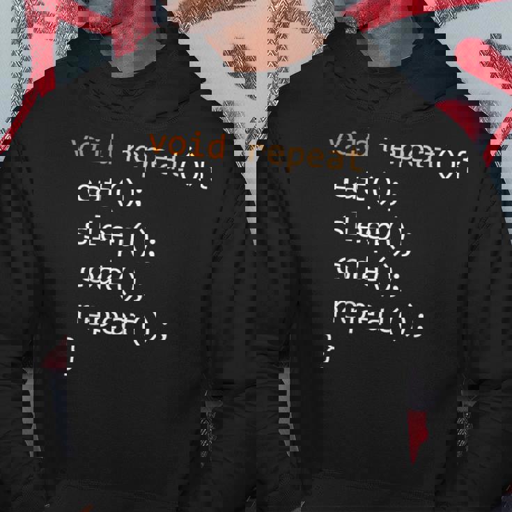 面白いコーディングシャツ Java 再帰 Eat Codeleep Repeat パーカー 面白い贈り物