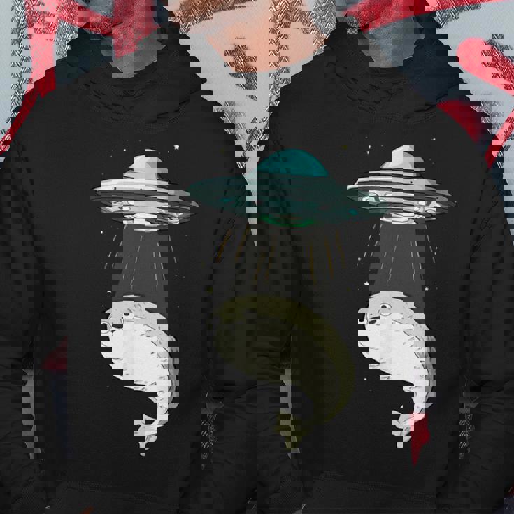 面白いサカバンバスピス フィッシュミーム Ufo アブダクション パーカー 面白い贈り物