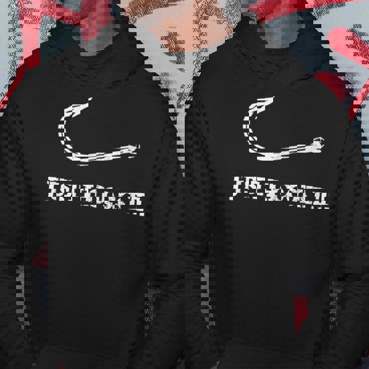 面白いジャストフックイット釣りしゃれ魚ギフトレイクボートアドベンチャー パーカー 面白い贈り物