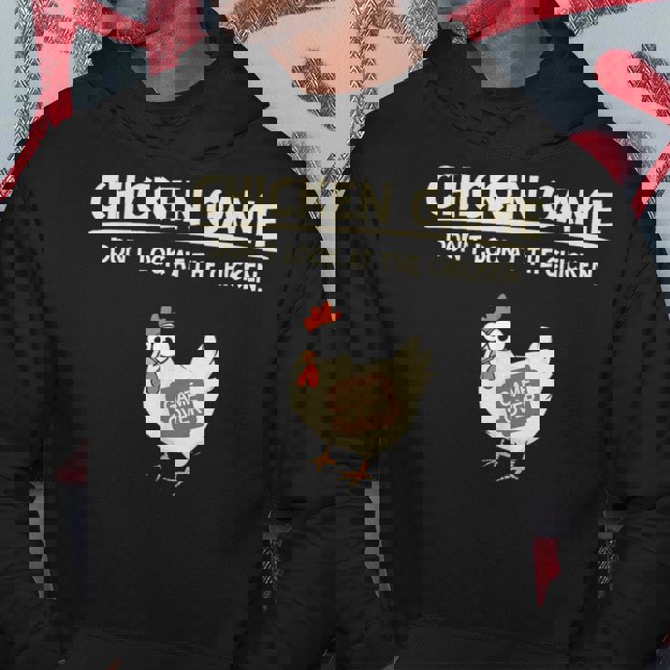 面白いチキンゲーム「見えないデザイン」 パーカー 面白い贈り物