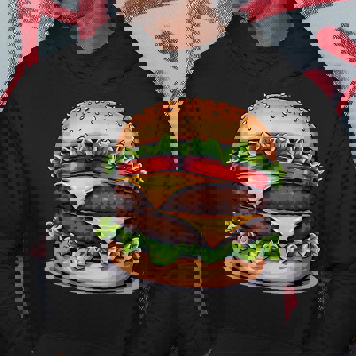 面白いチーズバーガーハンバーガーデザイン キッズ 男女兼用 パーカー 面白い贈り物