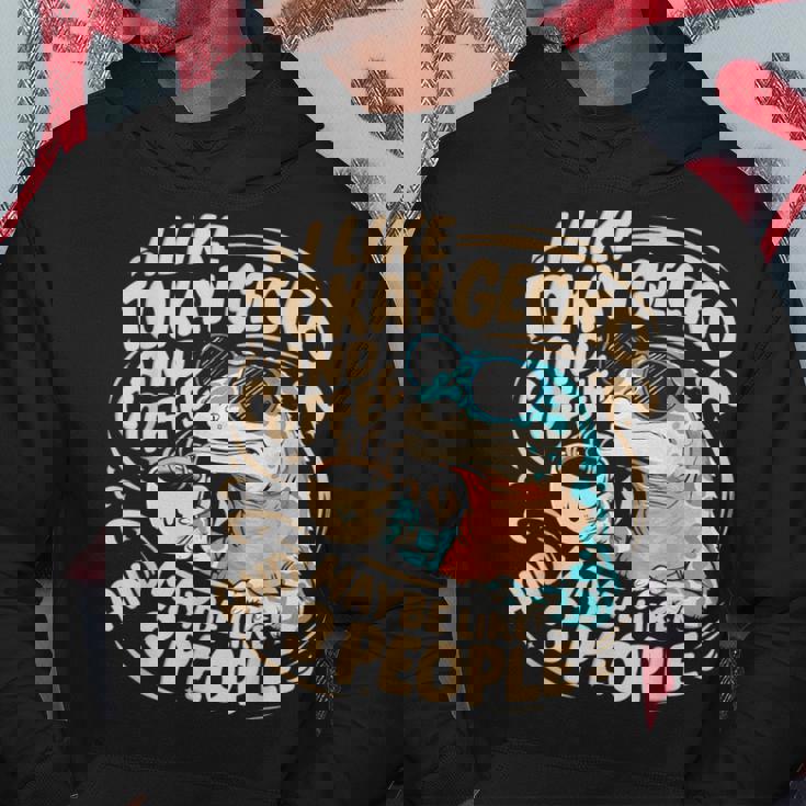 面白いトッケイヤモリの飼い主が爬虫類のトカゲを言う パーカー 面白い贈り物