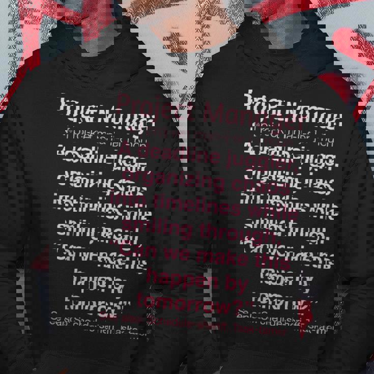 面白いプロジェクトマネージャー パーカー 面白い贈り物