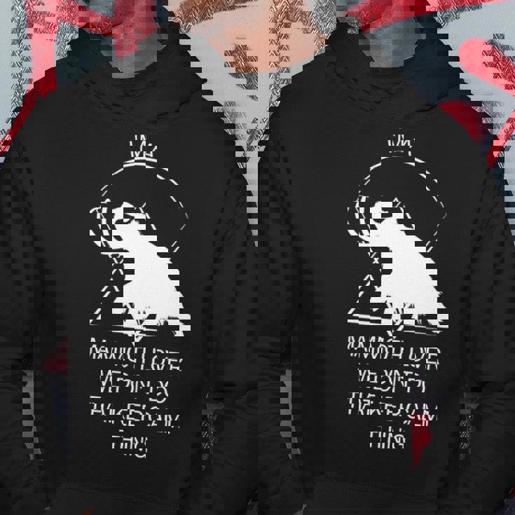 面白いマムート石器時代の氷河期デザイン 先史時代のデザイン 長袖tシャツ パーカー 面白い贈り物