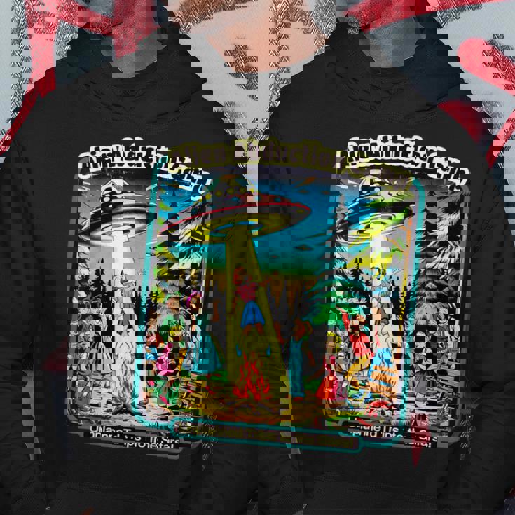 面白いヴィンテージエイリアン誘拐キャンプ Ufoエイリアン パーカー 面白い贈り物