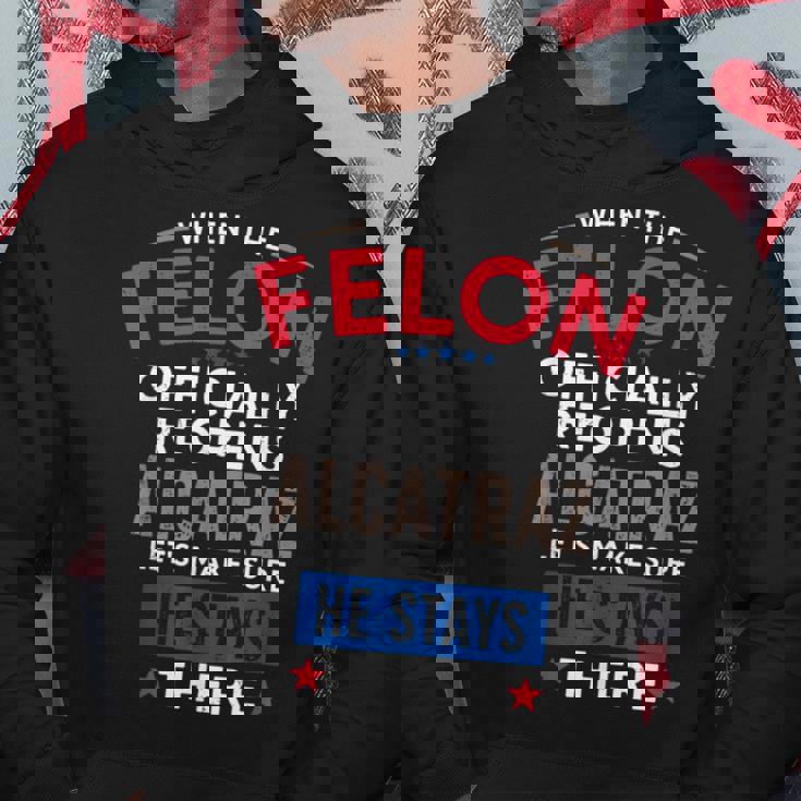 面白い反トランプ・フェロン・アルカトラズ パーカー 面白い贈り物